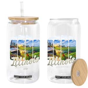 Vintage Illinois State Route Highway 66 Glass Can Southwest Souvenir TS12 Print Your Wear