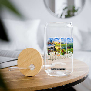 Vintage Illinois State Route Highway 66 Glass Can Southwest Souvenir TS12 Print Your Wear