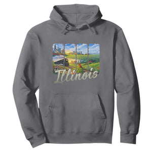 Vintage Illinois State Route Highway 66 Hoodie Southwest Souvenir TS12 Charcoal Print Your Wear