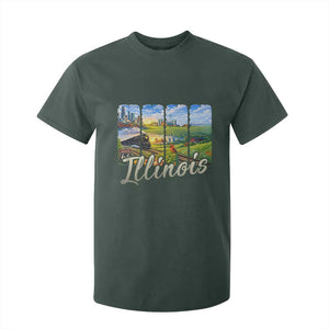 Vintage Illinois State Route Highway 66 T Shirt For Kid Southwest Souvenir TS12 Dark Forest Green Print Your Wear