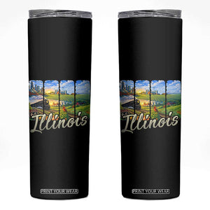 Vintage Illinois State Route Highway 66 Skinny Tumbler Southwest Souvenir TS12 Black Print Your Wear