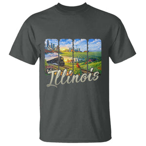Vintage Illinois State Route Highway 66 T Shirt Southwest Souvenir TS12 Dark Heather Print Your Wear