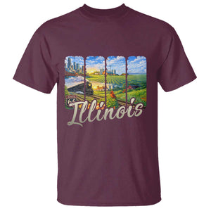 Vintage Illinois State Route Highway 66 T Shirt Southwest Souvenir TS12 Maroon Print Your Wear