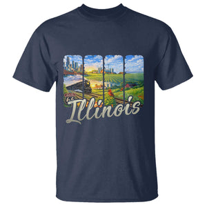 Vintage Illinois State Route Highway 66 T Shirt Southwest Souvenir TS12 Navy Print Your Wear