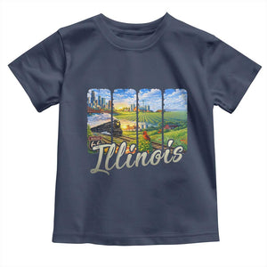 Vintage Illinois State Route Highway 66 Toddler T Shirt Southwest Souvenir TS12 Navy Print Your Wear