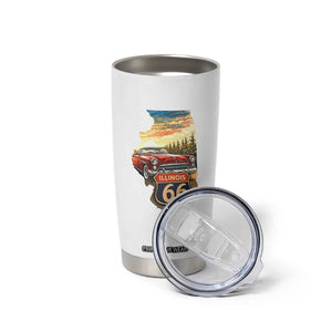 Route Highway 66 Illinois State Pride Tumbler Cup Mother Road Travel Gift TS12 Print Your Wear