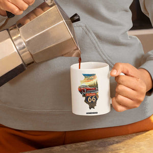 Route Highway 66 Illinois State Pride Coffee Mug Mother Road Travel Gift TS12 Print Your Wear