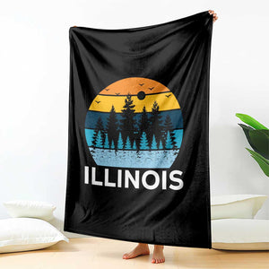 Vintage Illinois Mountain Forest Throw Blanket Nature Adventure Gift TS12 Print Your Wear