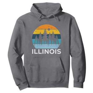 Vintage Illinois Mountain Forest Hoodie Nature Adventure Gift TS12 Charcoal Print Your Wear