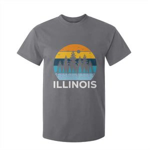Vintage Illinois Mountain Forest T Shirt For Kid Nature Adventure Gift TS12 Charcoal Print Your Wear
