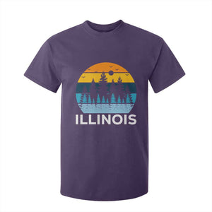 Vintage Illinois Mountain Forest T Shirt For Kid Nature Adventure Gift TS12 Purple Print Your Wear
