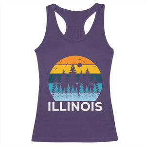 Vintage Illinois Mountain Forest Racerback Tank Top Nature Adventure Gift TS12 Purple Print Your Wear