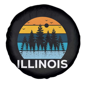 Vintage Illinois Mountain Forest Spare Tire Cover Nature Adventure Gift TS12 Print Your Wear