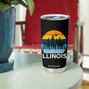 Vintage Illinois Mountain Forest Tumbler Cup Nature Adventure Gift TS12 Print Your Wear