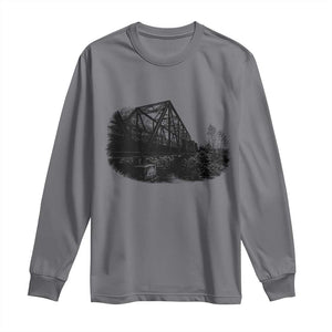 Mother Road Adventure Graphic Long Sleeve Shirt Vintage Route Highway 66 Bridge TS12 Charcoal Print Your Wear