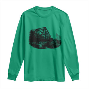 Mother Road Adventure Graphic Long Sleeve Shirt Vintage Route Highway 66 Bridge TS12 Irish Green Print Your Wear