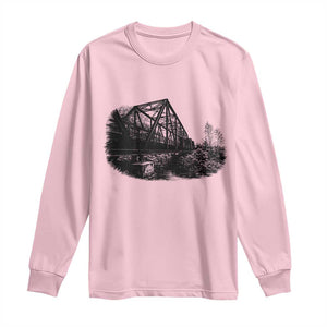 Mother Road Adventure Graphic Long Sleeve Shirt Vintage Route Highway 66 Bridge TS12 Light Pink Print Your Wear