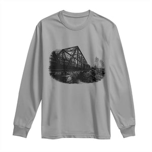 Mother Road Adventure Graphic Long Sleeve Shirt Vintage Route Highway 66 Bridge TS12 Sport Gray Print Your Wear