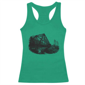 Mother Road Adventure Graphic Racerback Tank Top Vintage Route Highway 66 Bridge TS12 Irish Green Print Your Wear