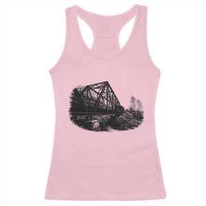 Mother Road Adventure Graphic Racerback Tank Top Vintage Route Highway 66 Bridge TS12 Light Pink Print Your Wear
