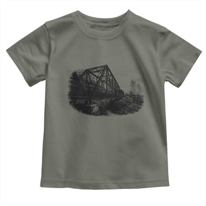 Mother Road Adventure Graphic Toddler T Shirt Vintage Route Highway 66 Bridge TS12 Military Green Print Your Wear