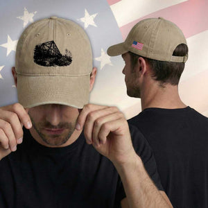 Mother Road Adventure Graphic Washed Cotton Baseball Cap Vintage Route Highway 66 Bridge TS12 Print Your Wear