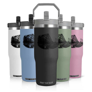 Mother Road Adventure Graphic Flip Straw Tumbler Vintage Route Highway 66 Bridge TS12 Print Your Wear