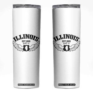 Illinois Route Highway 66 Souvenir Skinny Tumbler Open Road Adventure TS12 White Print Your Wear