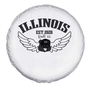Illinois Route Highway 66 Souvenir Spare Tire Cover Open Road Adventure TS12 Print Your Wear