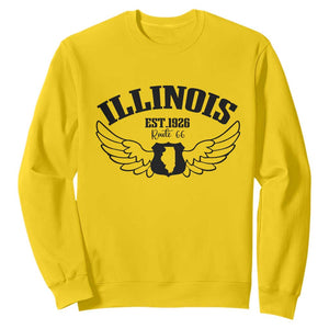 Illinois Route Highway 66 Souvenir Sweatshirt Open Road Adventure TS12 Daisy Print Your Wear