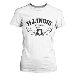 Illinois Route Highway 66 Souvenir T Shirt For Women Open Road Adventure TS12 White Print Your Wear
