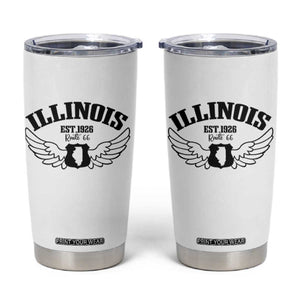 Illinois Route Highway 66 Souvenir Tumbler Cup Open Road Adventure TS12 White Print Your Wear