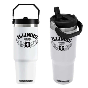 Illinois Route Highway 66 Souvenir Flip Straw Tumbler Open Road Adventure TS12 One Size: 30 oz White Print Your Wear