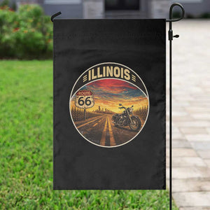 Illinois Route Highway 66 Motorcycle Garden Flag Road Trip Adventure TS12 Print Your Wear