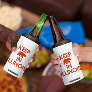 Keep Bear In Illinois CFB 4 in 1 Can Cooler Tumbler Chicago Pride Gift TS12 Print Your Wear