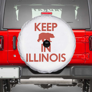 Keep Bear In Illinois CFB Spare Tire Cover Chicago Pride Gift TS12 White Print Your Wear