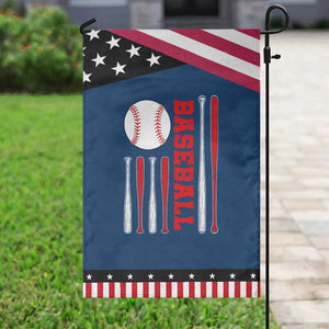 Patriotic Baseball American Flag Garden Flag Sports Lover Gift TS12 Classic Blue Black Print Your Wear