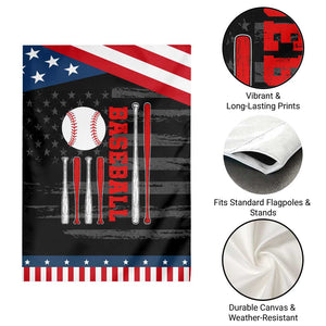 Patriotic Baseball American Flag Garden Flag Sports Lover Gift TS12 Print Your Wear