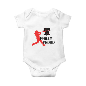 Baseball Lover Baby Onesie Vintage Liberty Bell Philly Proud TS12 White Print Your Wear