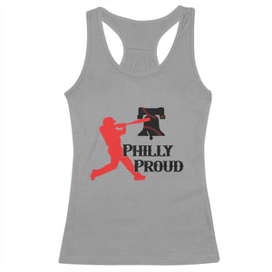 Baseball Lover Racerback Tank Top Vintage Liberty Bell Philly Proud TS12 Sport Gray Print Your Wear