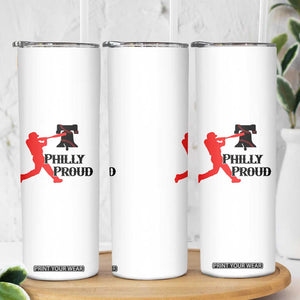 Baseball Lover Skinny Tumbler Vintage Liberty Bell Philly Proud TS12 Print Your Wear