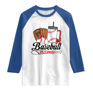 Baseball Mama Raglan Shirt Funny Sports Mom Life Lover TS12 White Royal Print Your Wear