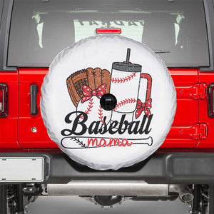 Baseball Mama Spare Tire Cover Funny Sports Mom Life Lover TS12 White Print Your Wear