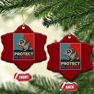 Protect The Jimothy Ceramic Ornament Funny Retro Trash Panda Animal Lover Meme