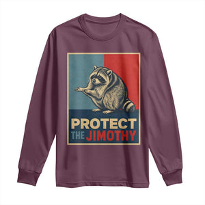 Protect The Jimothy Long Sleeve Shirt Funny Retro Trash Panda Animal Lover Meme