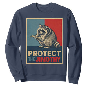 Protect The Jimothy Sweatshirt Funny Retro Trash Panda Animal Lover Meme