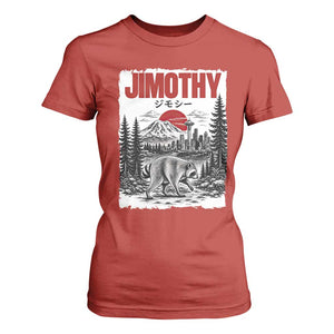Jimothy The Raccoon T Shirt For Women Seattle Skyline Mount Rainier Japanese Retro Vintage Art
