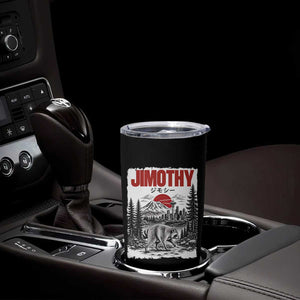 Jimothy The Raccoon Tumbler Cup Seattle Skyline Mount Rainier Japanese Retro Vintage Art