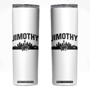 Jimothy The Raccoon Skinny Tumbler Seattle Space Needle Mount Rainier Landscape Art