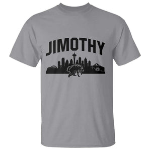 Jimothy The Raccoon T Shirt Seattle Space Needle Mount Rainier Landscape Art